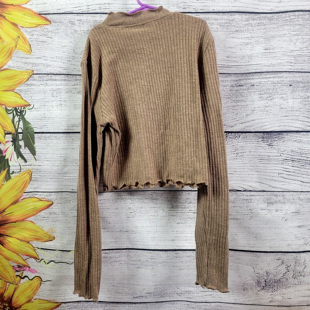Shein Tan Long Sleeve‎ Sweater Women Size L - Picture 6 of 6